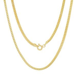Gold/Silver 18" Italian Box Franco Chain - 925 Italy - Mens/Ladies/Unisex